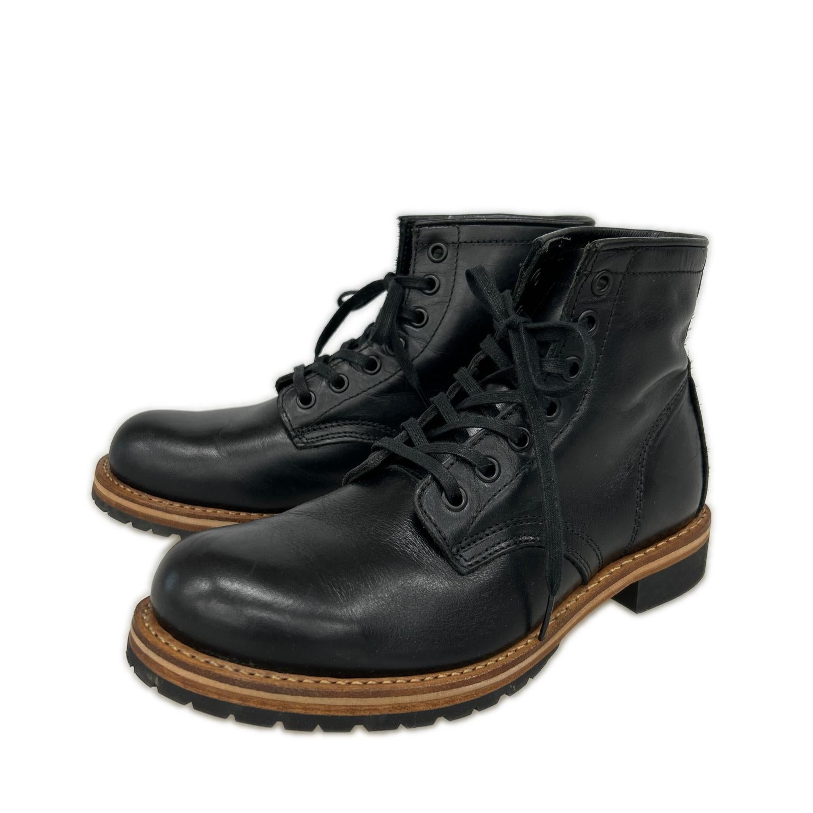 ブーツ HawKins レースアップ 25.0cm ブラック 25cm (US7 UK6 1/2 EU40) ブラック