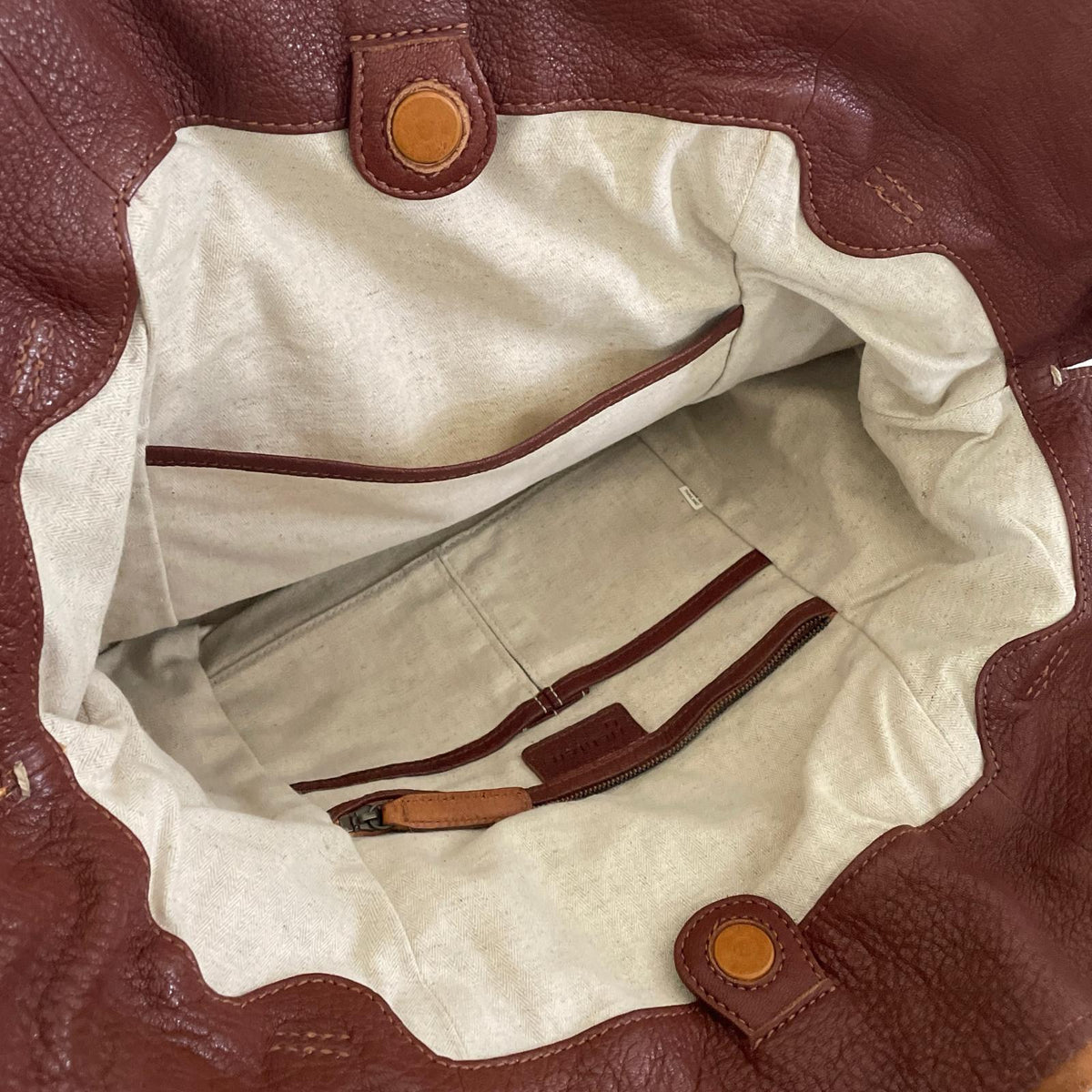 ハンドバッグ レザー ブラウン