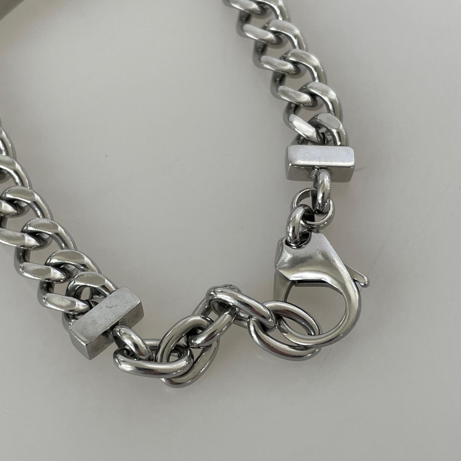 ブレスレット STEEL刻印 IDブレスレット シルバー