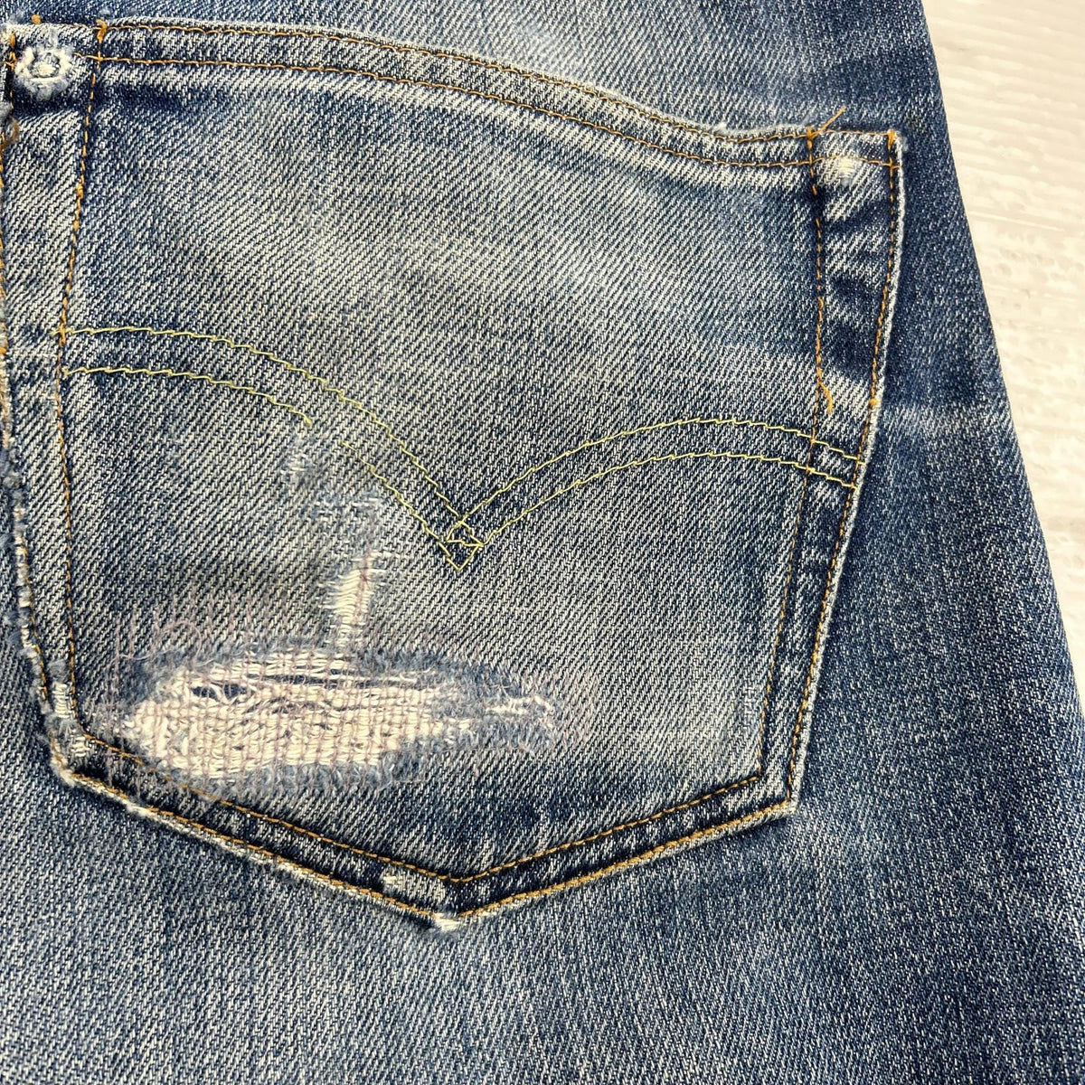 デニムパンツ 00s USA製 バレンシア 501XX W31 L36 31 ネイビー