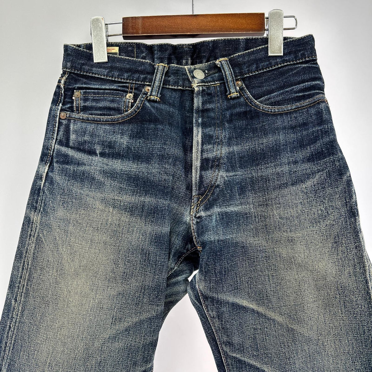 デニムパンツ MOMOTARO JEANS 0205 W28 28 ネイビー