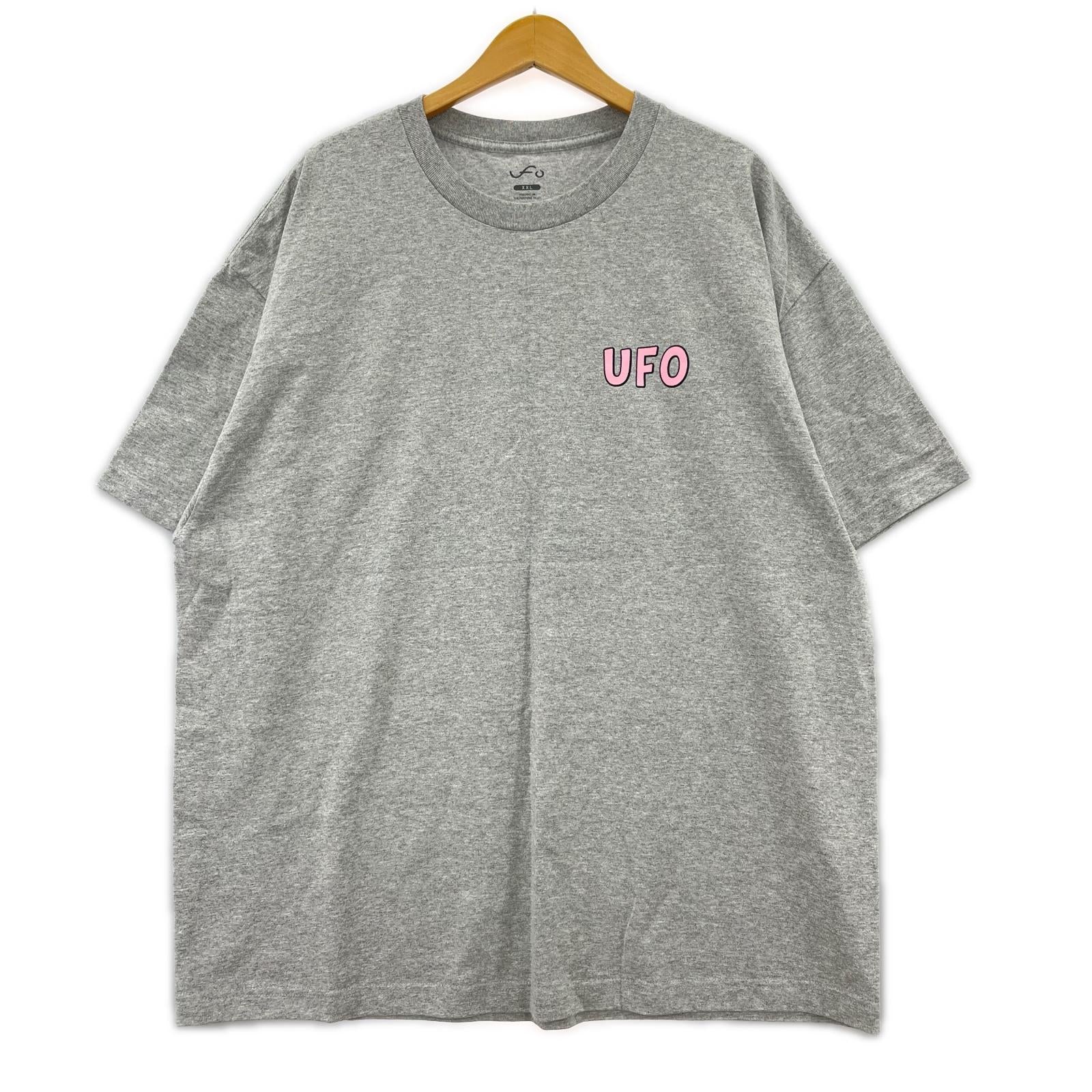 半袖Tシャツ upperfieldone and his friend プリントTee XXL グレー グレー