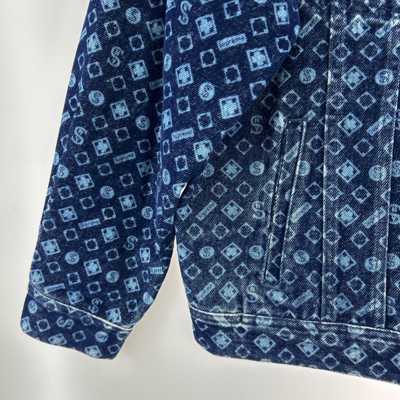 デニムジャケット 24AW FlockedDenim TruckerJacket ブルー(M) M ブルー