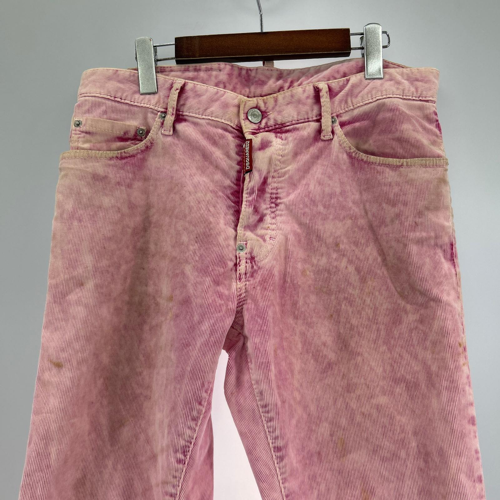パンツ タイダイプリント コーデュロイ ピンク W34 44 ピンク