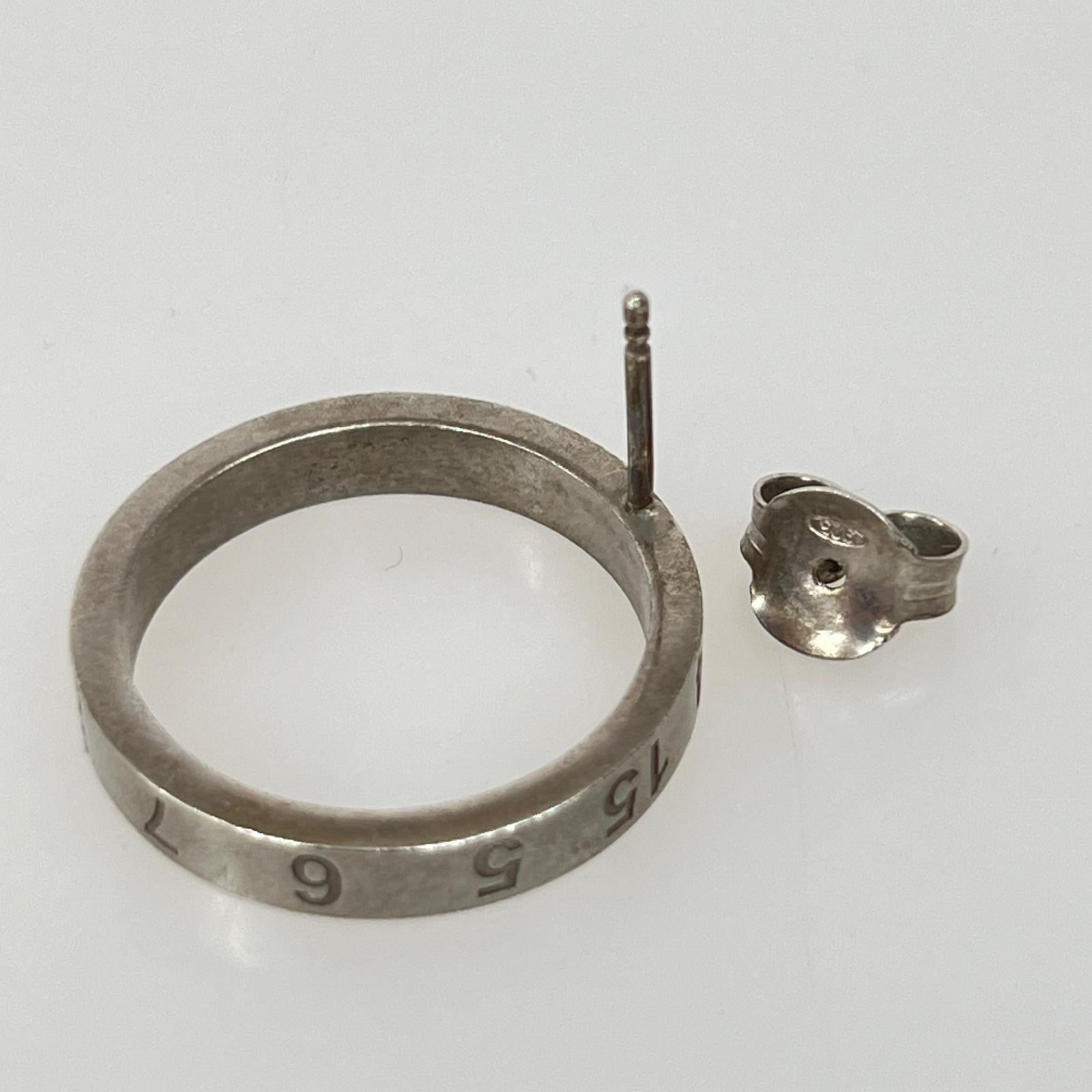 その他アクセサリー Number Logo Circle Earring 925 シルバー