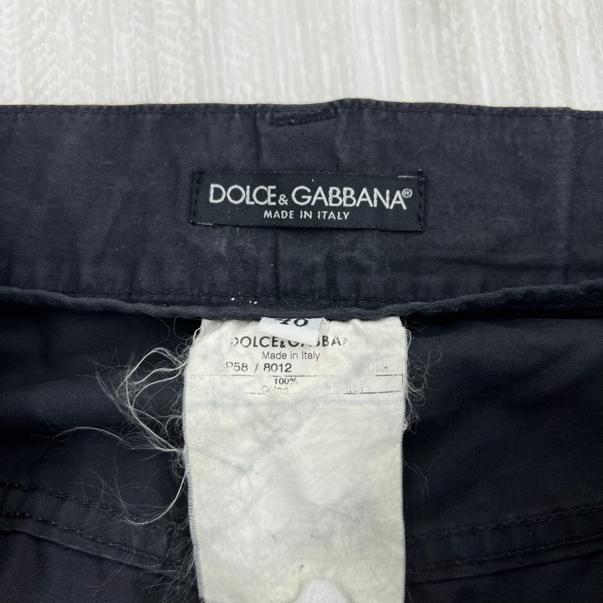 パンツ DOLCE&GABBANA ロゴプレートパンツ 46 ブラック