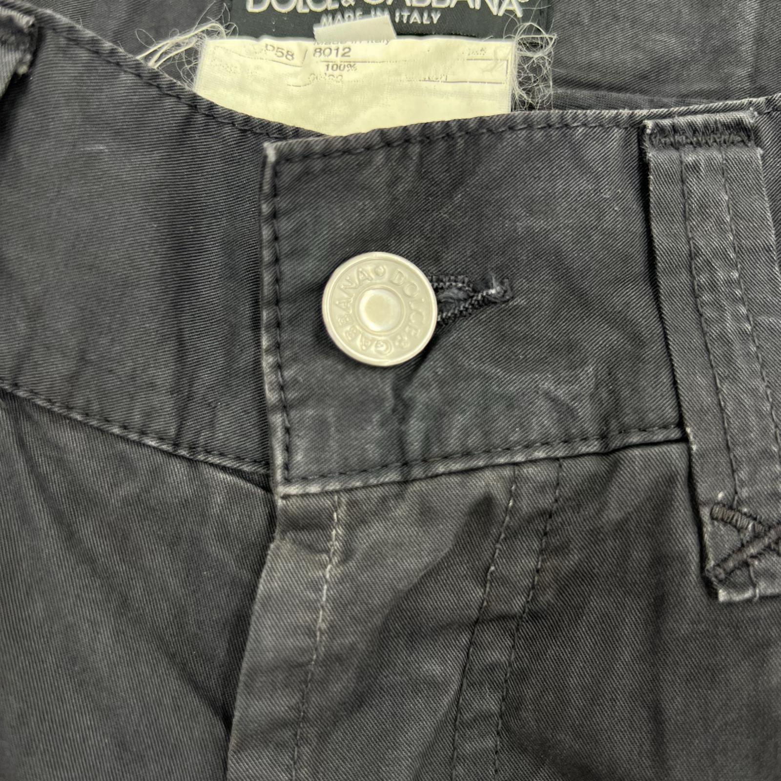 パンツ DOLCE&GABBANA ロゴプレートパンツ 46 ブラック