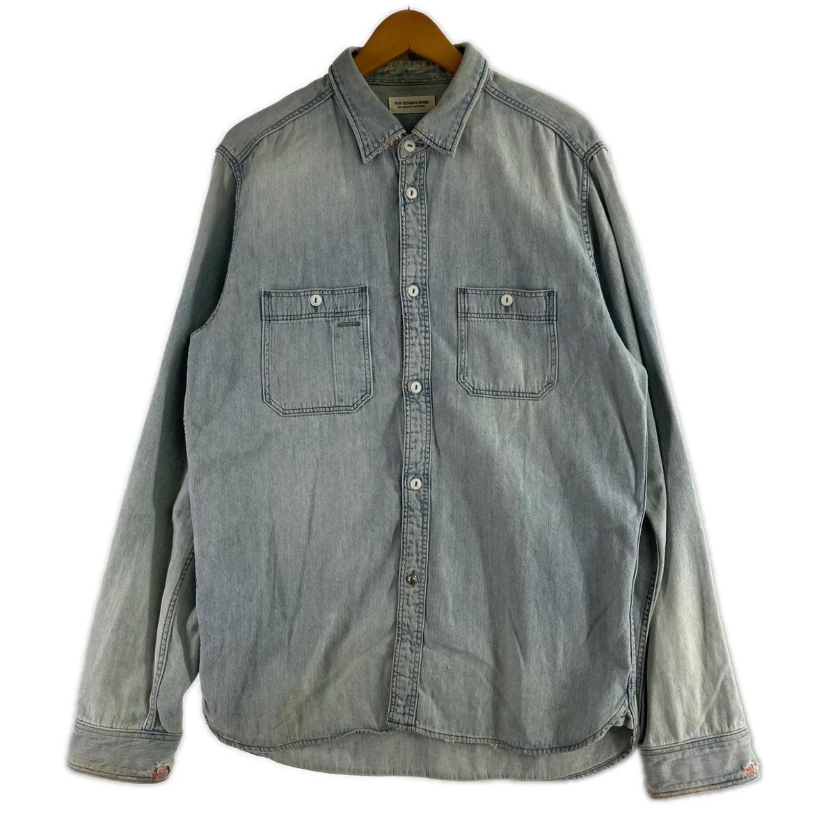 長袖シャツ RHC DENIM ダメージ加工 インディゴ (XL)