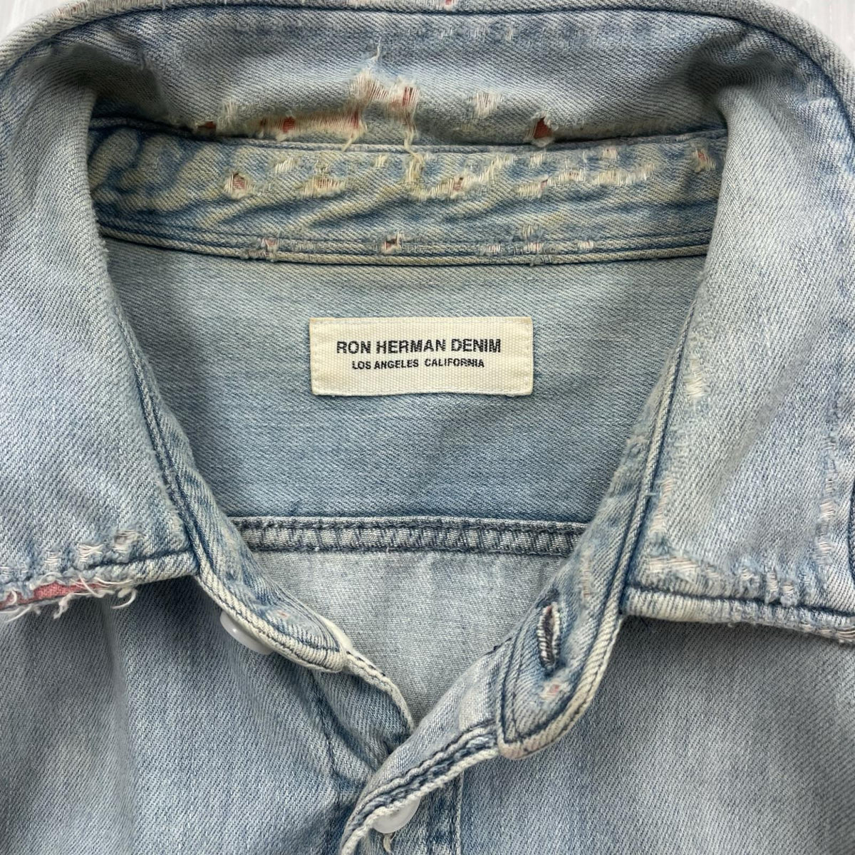 長袖シャツ RHC DENIM ダメージ加工 インディゴ (XL)
