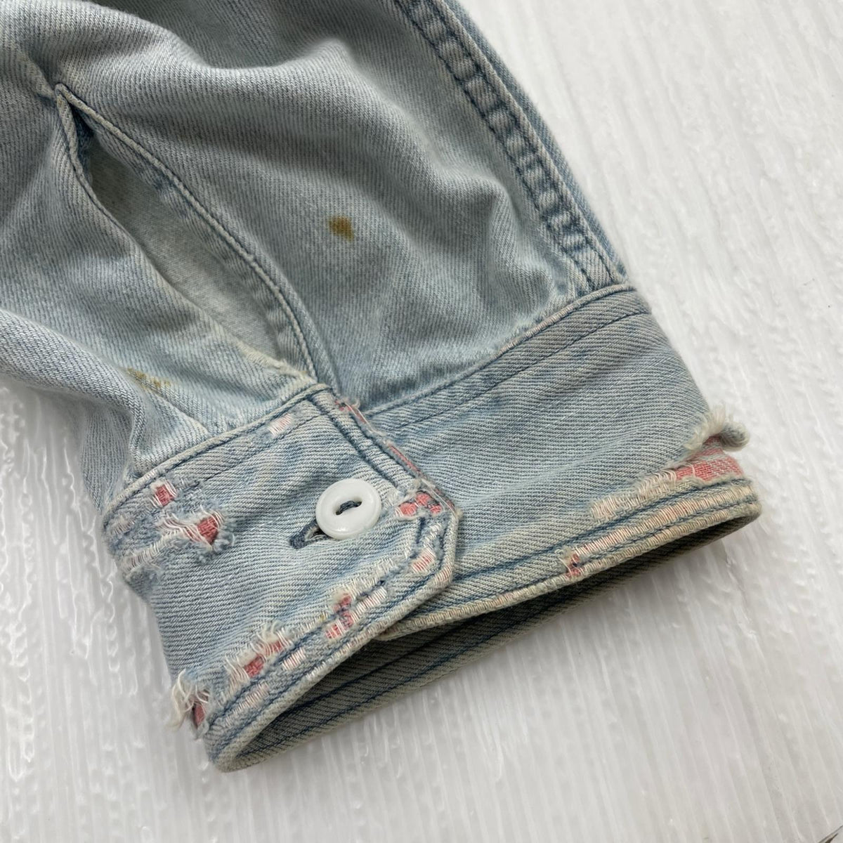 長袖シャツ RHC DENIM ダメージ加工 インディゴ (XL)