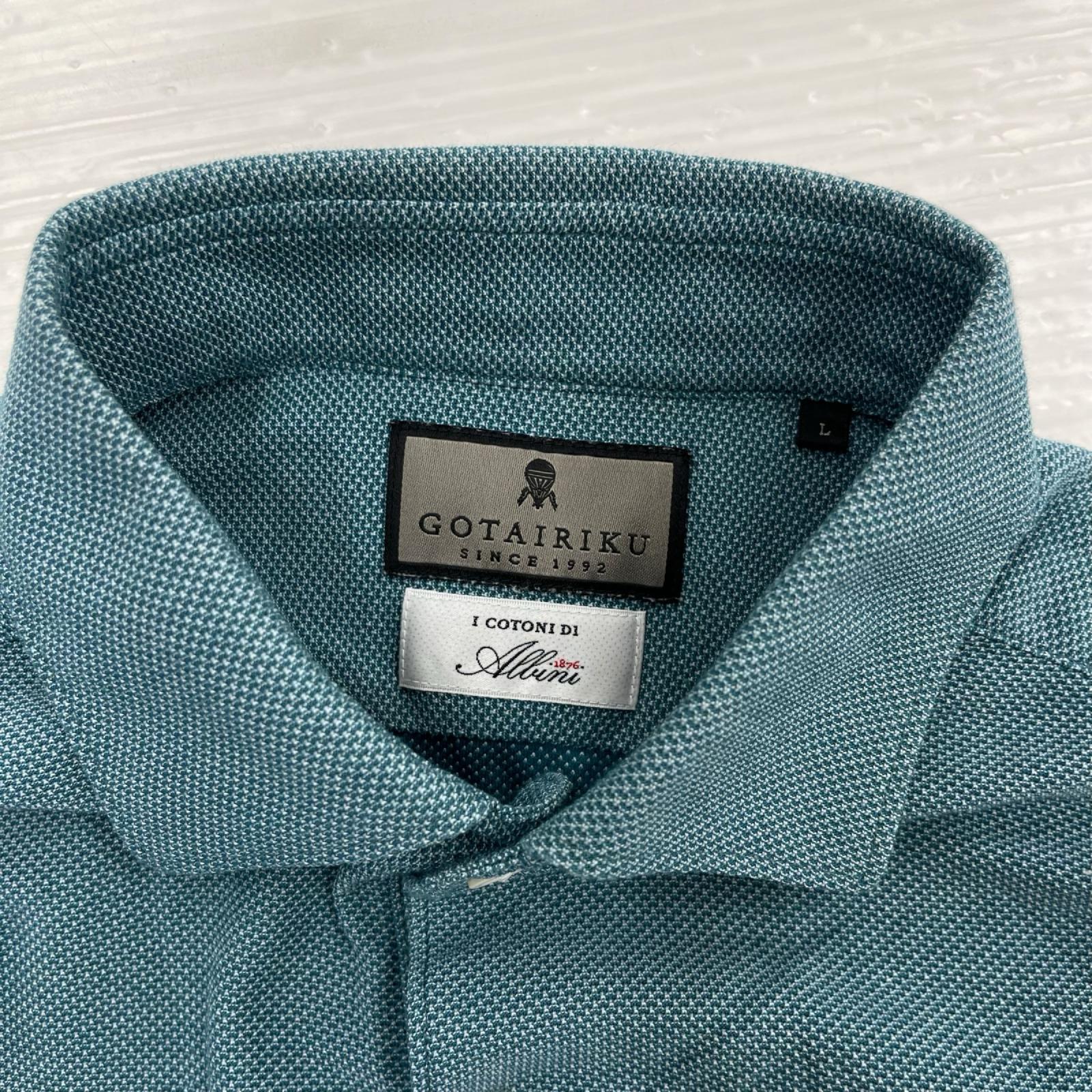 半袖シャツ ボタンシャツ 緑 L グリーン