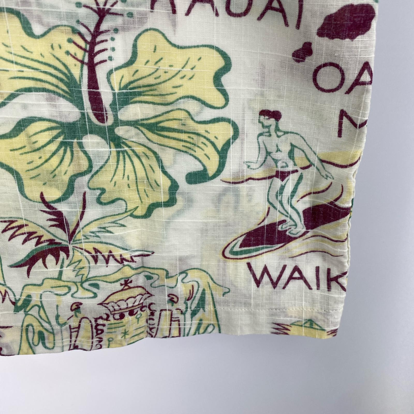 半袖シャツ HAWAII 総柄アロハシャツ (L) L ホワイト