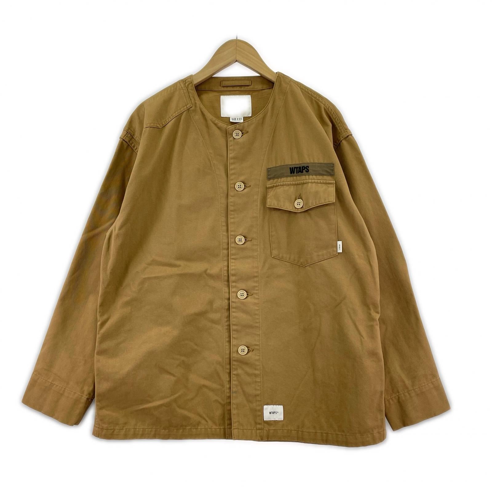 長袖シャツ SCOUT COTTON TWILL ブラウン (01) ベージュ
