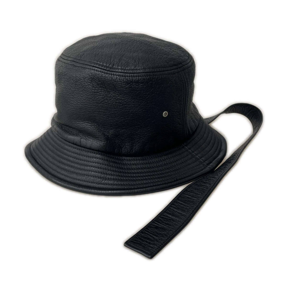 ハット PEACEMINUSONE LEATHER BUCKET HUT ブラック