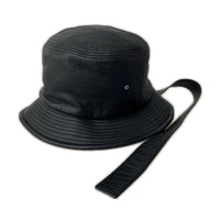 ハット PEACEMINUSONE LEATHER BUCKET HUT ブラック