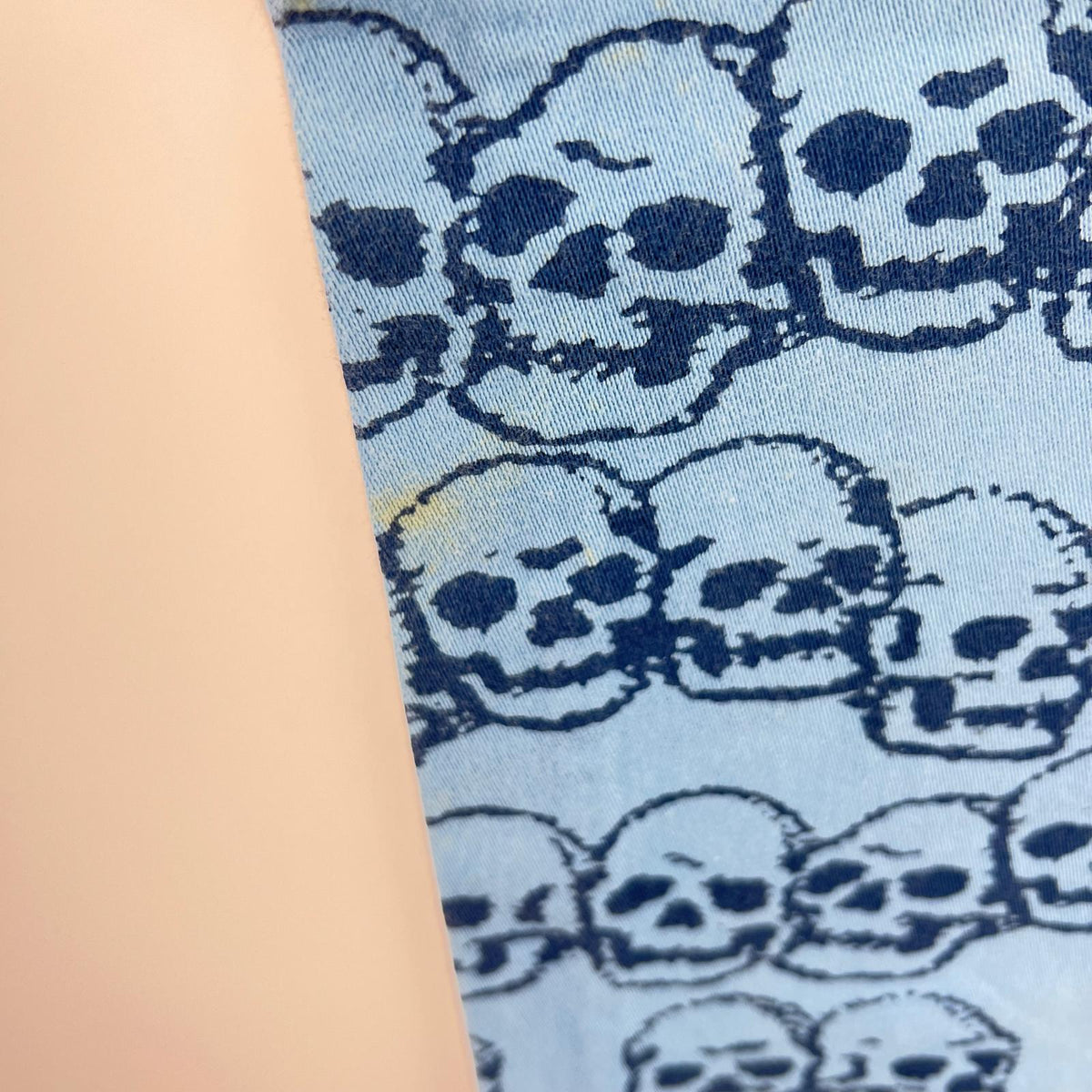 パンツ スカル柄 青 (M) M ブルー