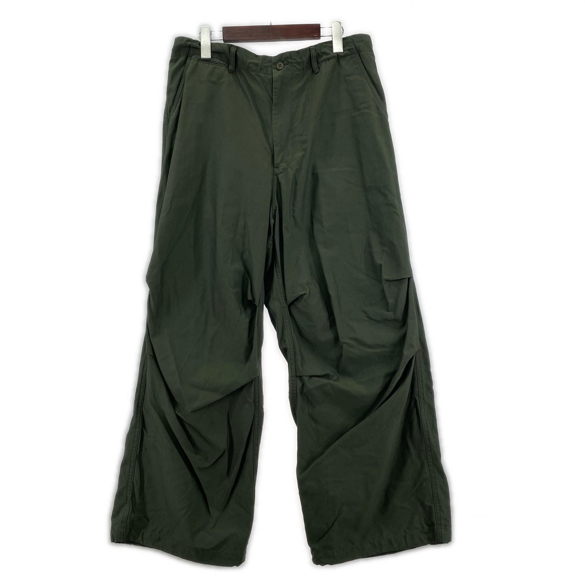 パンツ Cotton Cupro Back Satin Military Pants 1 1 グリーン