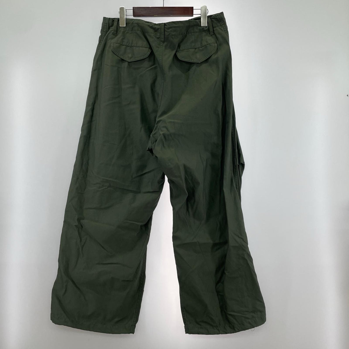 パンツ Cotton Cupro Back Satin Military Pants 1 1 グリーン