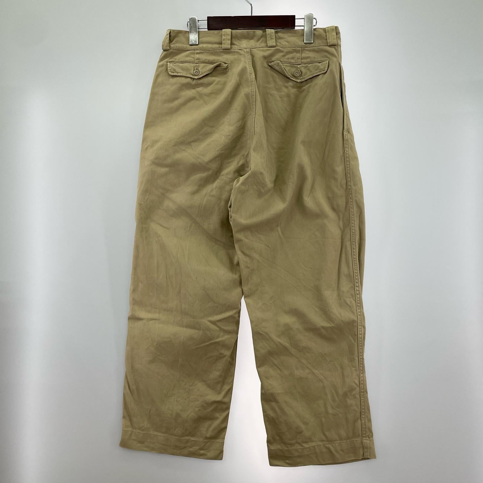 パンツ French Army フランス軍 M52 後期型 チノパンツ 35 ベージュ