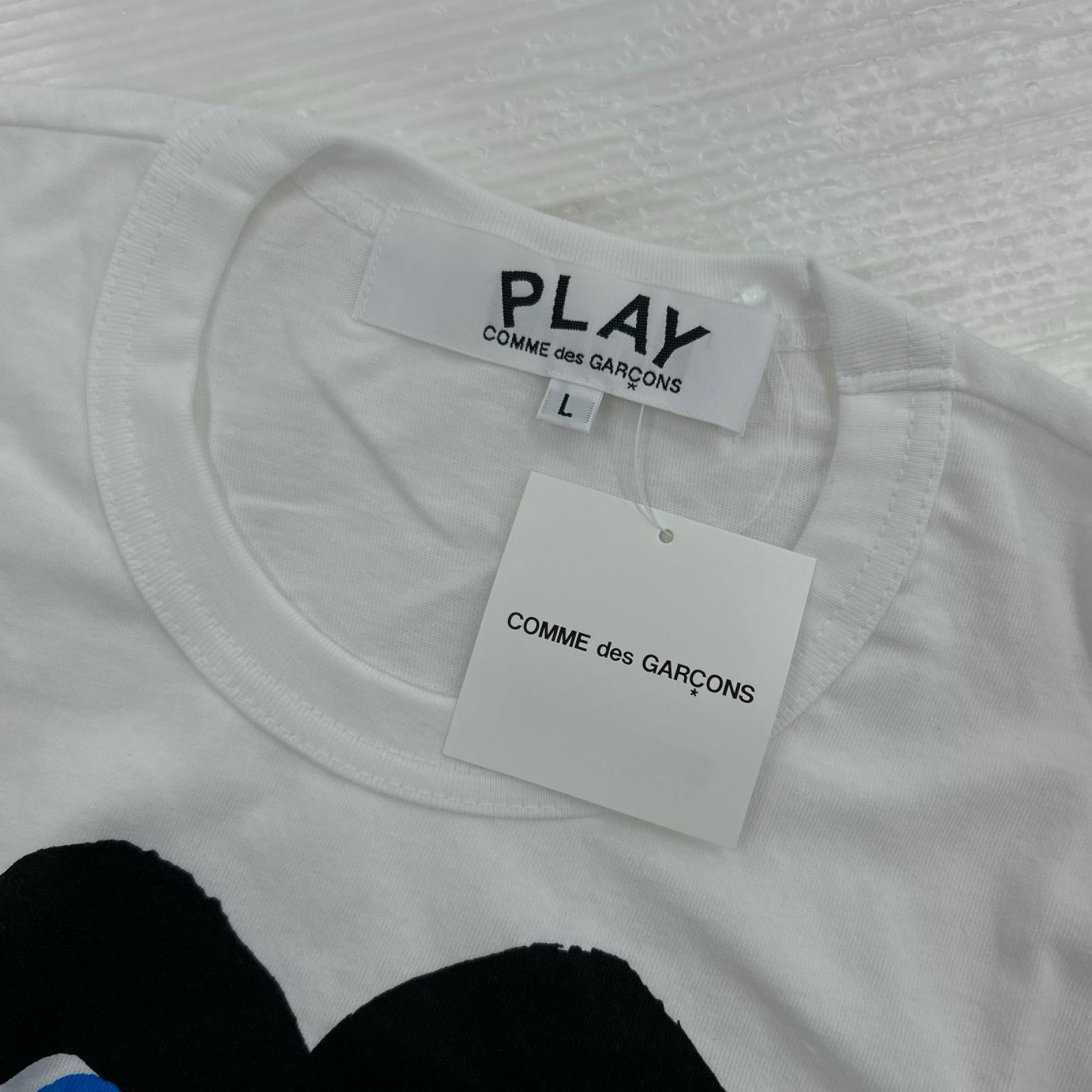 半袖Tシャツ ハートプリントTee L L ホワイト