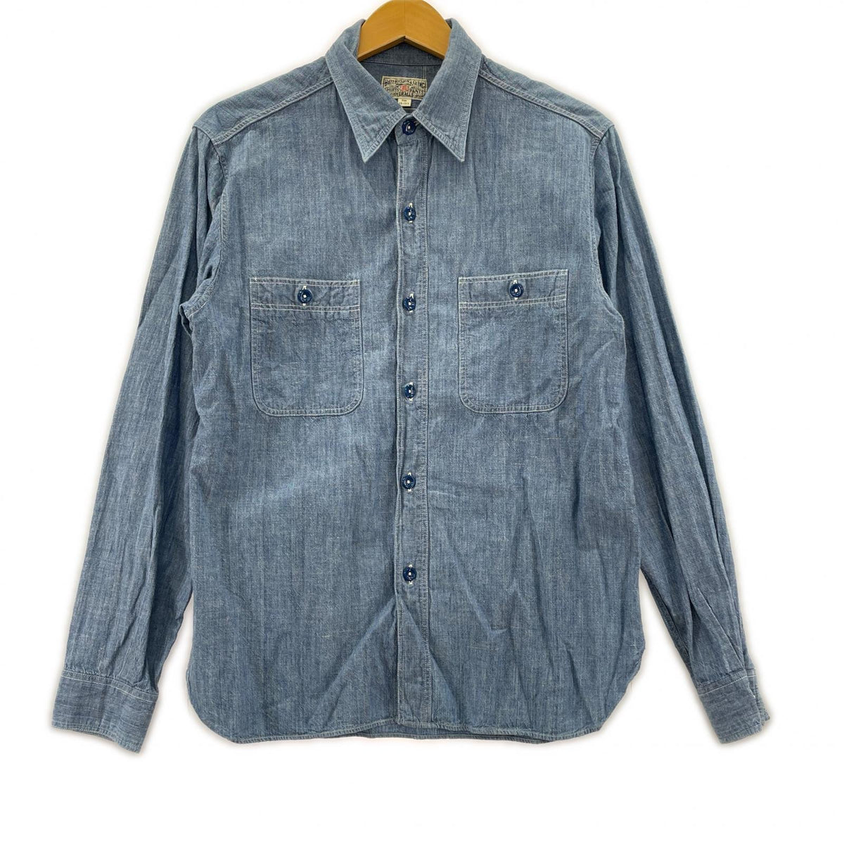長袖シャツ CHAMBRAY WORK SHIRT BLU 15-15.5 ブルー