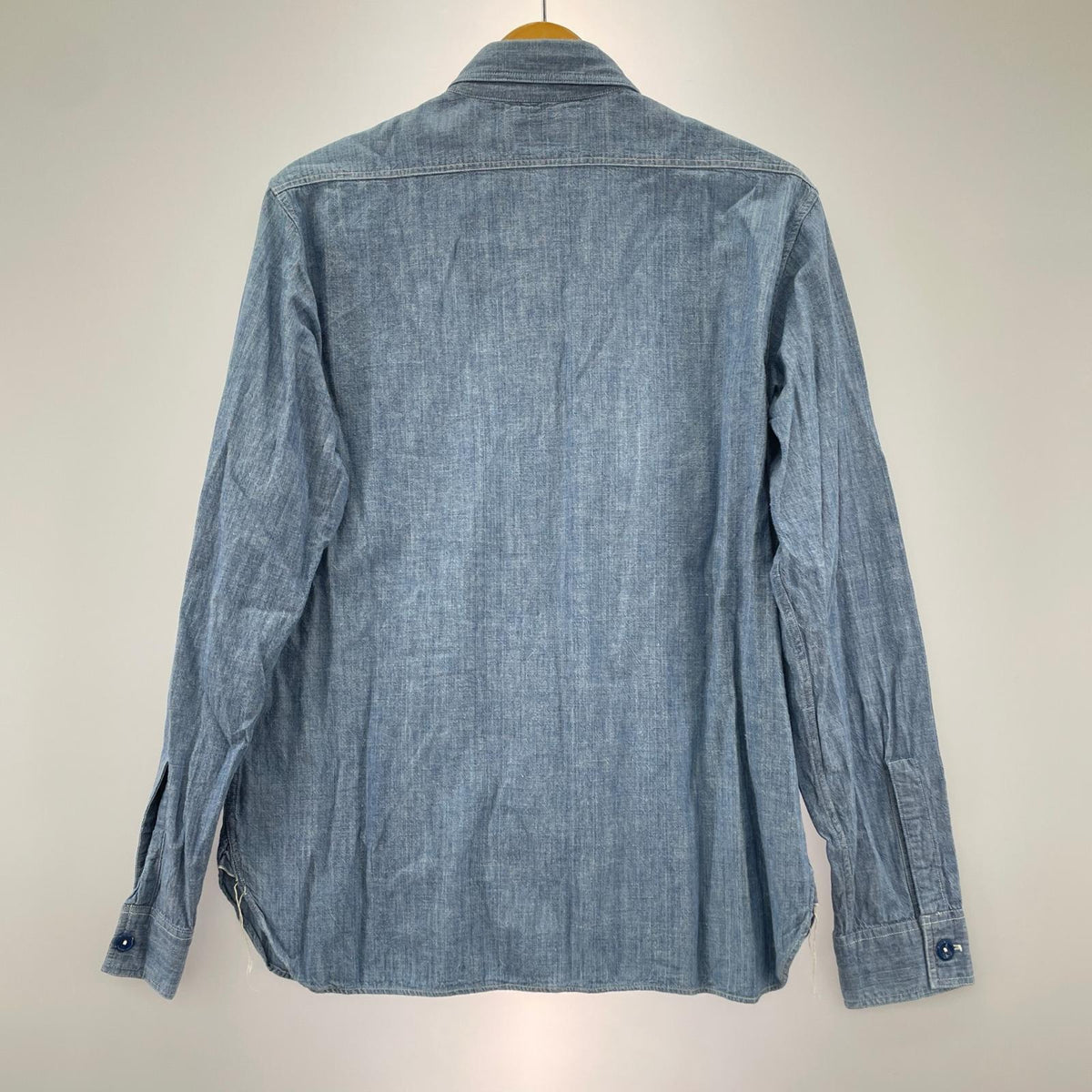 長袖シャツ CHAMBRAY WORK SHIRT BLU 15-15.5 ブルー