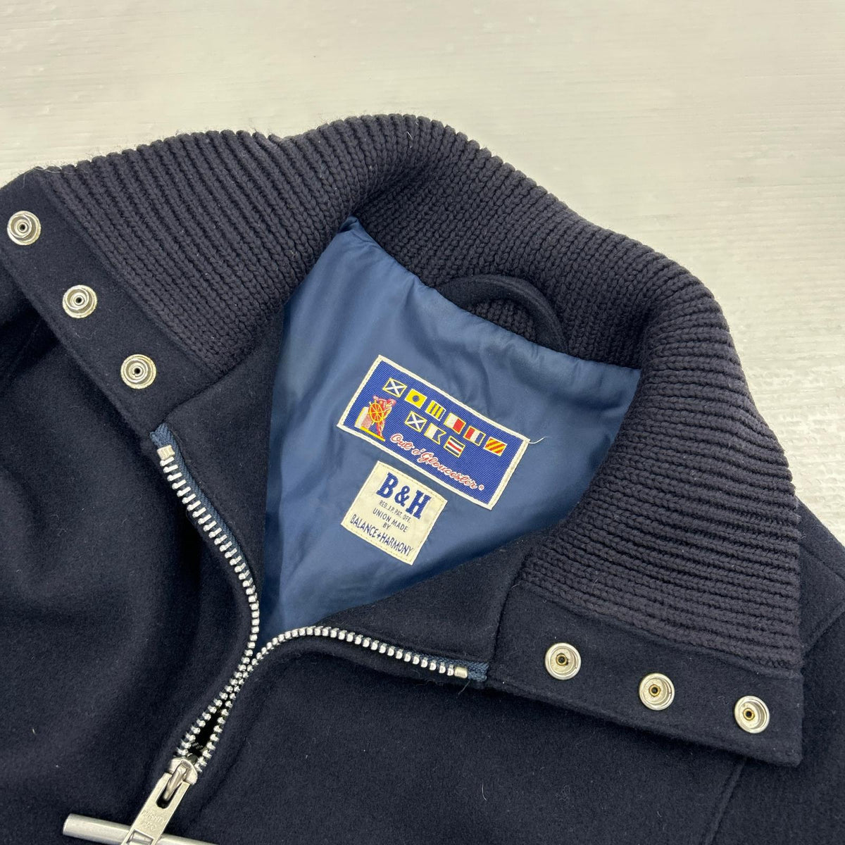 ジャケット ×B&H T字ジッパー ドンキージャケット ウール 紺 (S) S