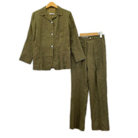 セットアップ JIL SANDER 90-00s サンフレール リネンセットアップ 36 カーキ 36 カーキ