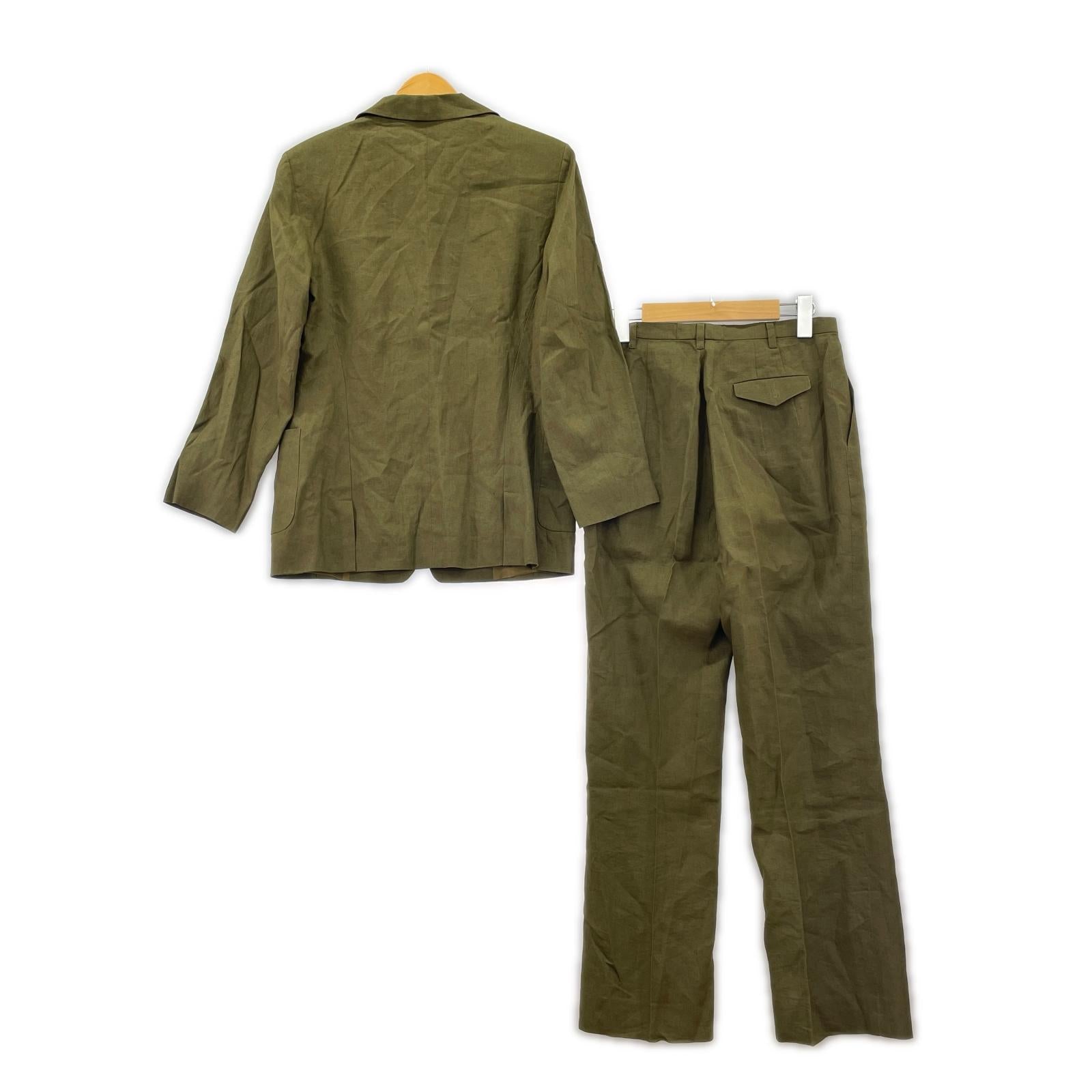 セットアップ JIL SANDER 90-00s サンフレール リネンセットアップ 36 カーキ 36 カーキ