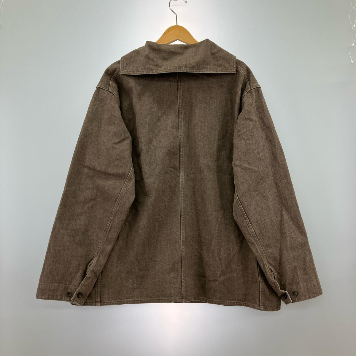 デニムジャケット SAILOR COLLAR CHORE JACKET 40 ブラウン