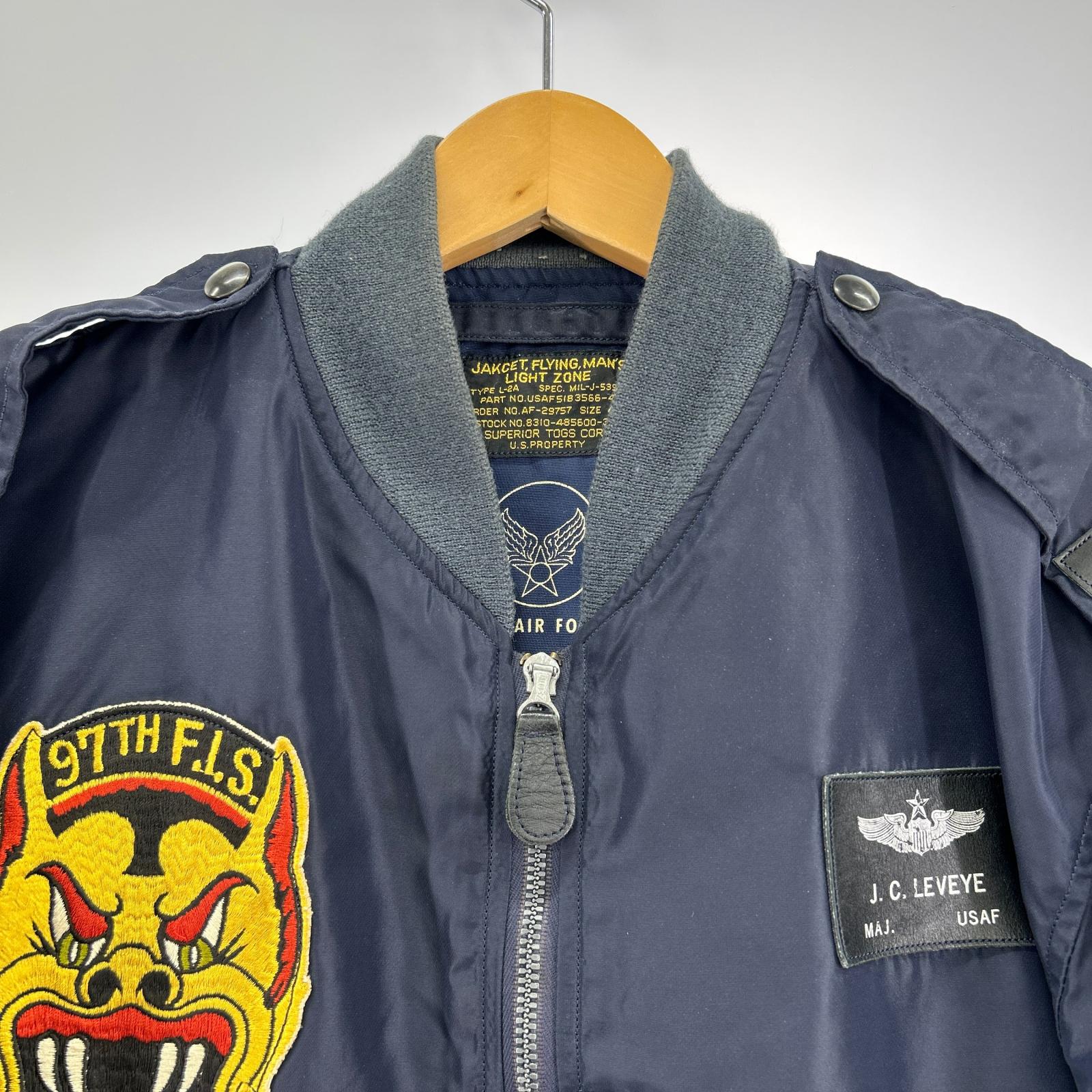 ジャケット L-2A フライトジャケット 紺 40 ネイビー