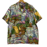 半袖シャツ pataloha メニュー柄 アロハシャツ L