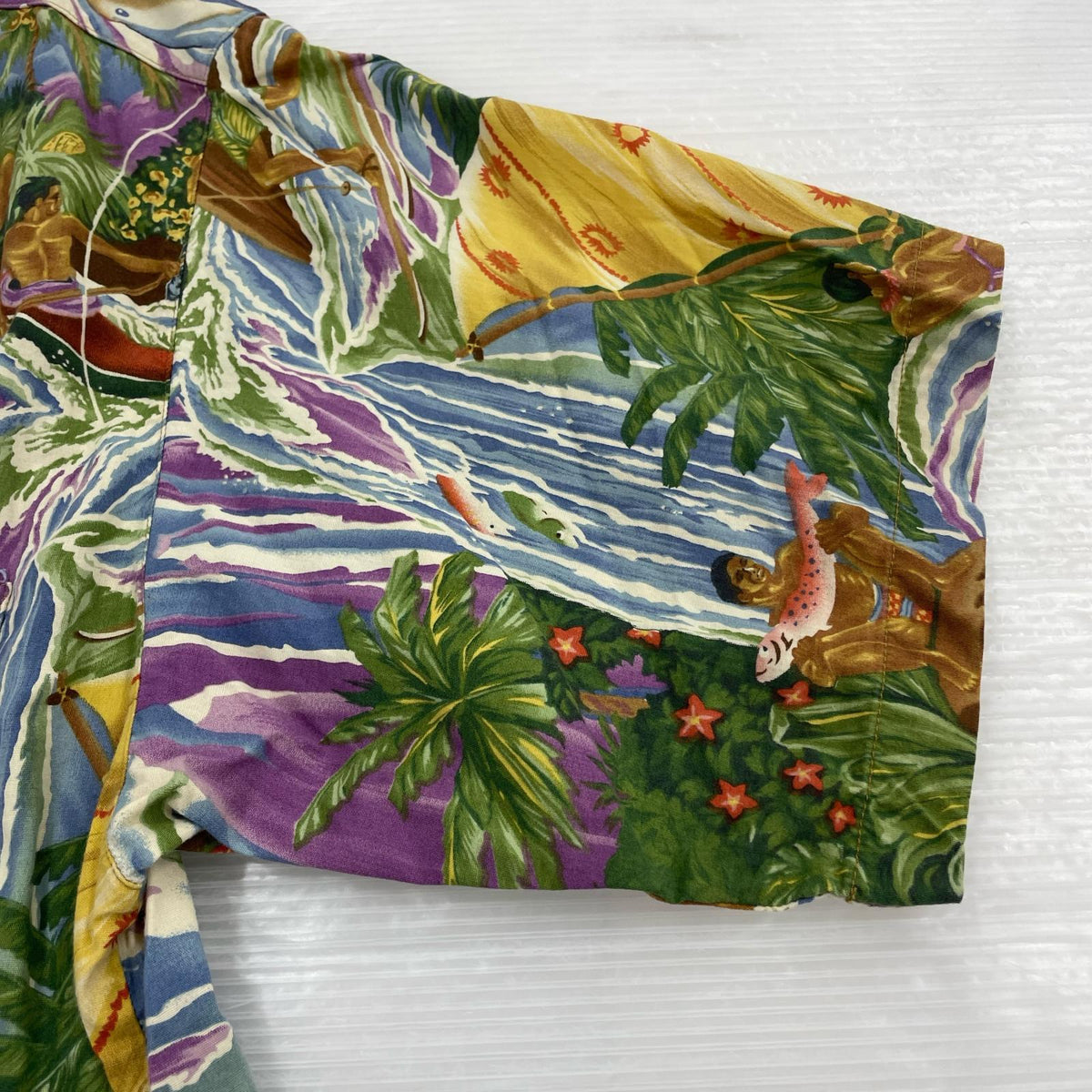 半袖シャツ pataloha メニュー柄 アロハシャツ L