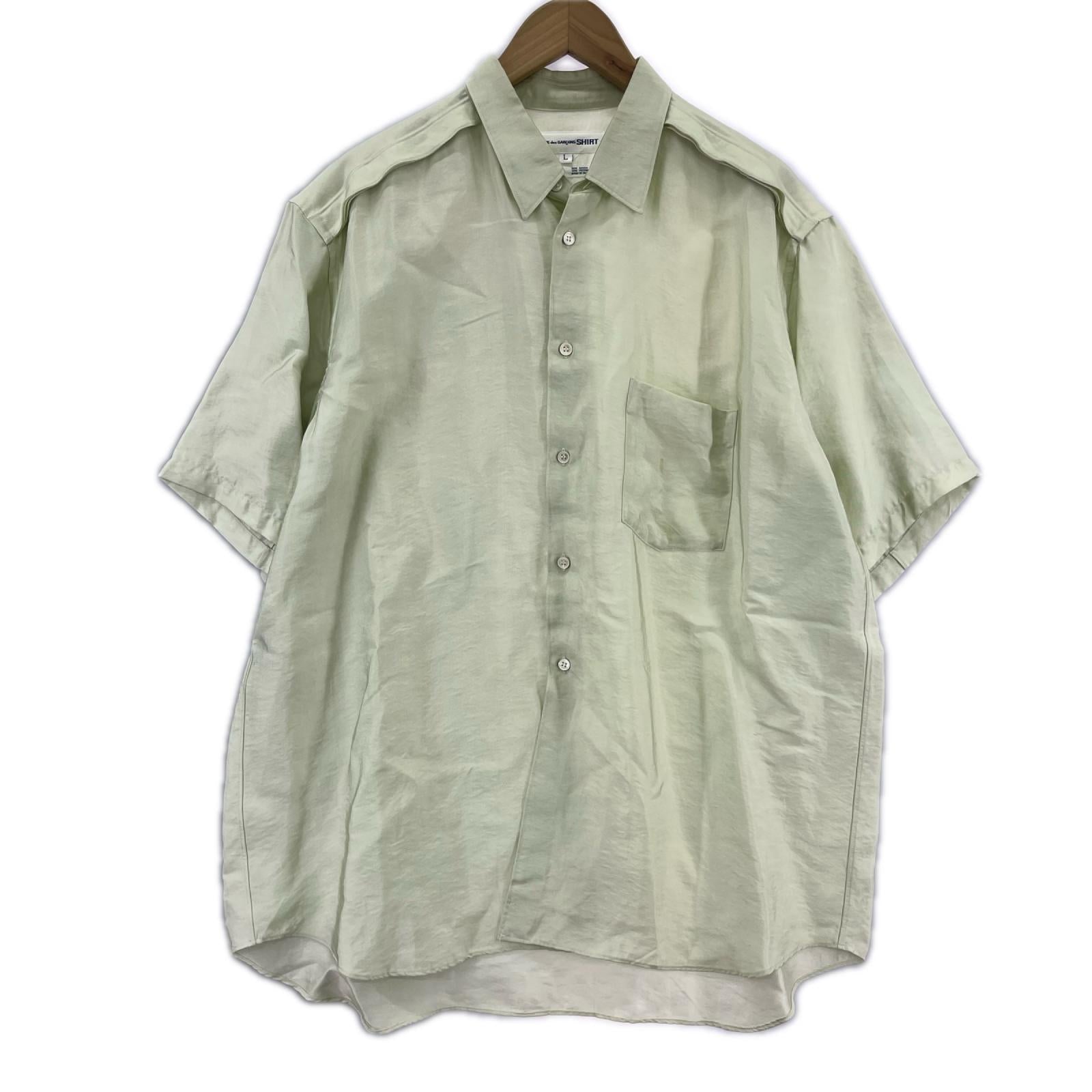 半袖シャツ COMME des GARCONS S/S レーヨンシャツ ライム (L) L
