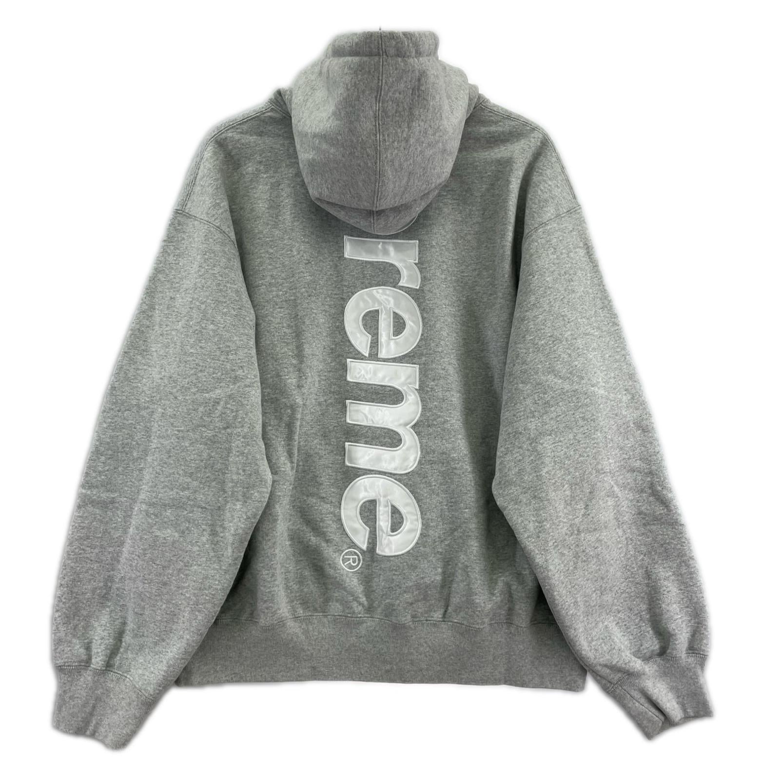 パーカー Supreme 22AW Satin Applique Hooded Sweatshirt M グレー M グレー