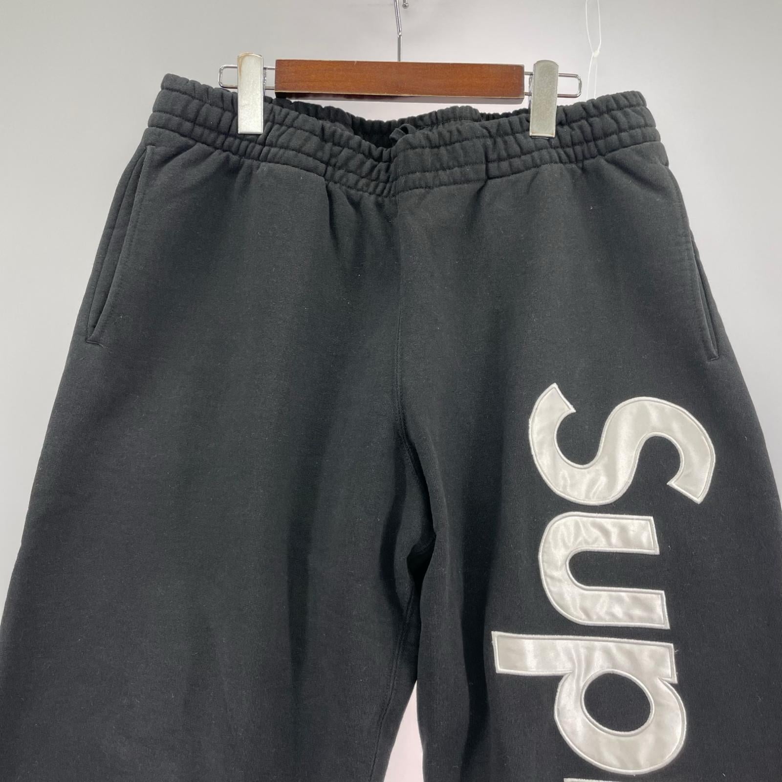 パンツ Supreme 22AW Satin Applique Sweatpant スウェットパンツ 黒 M ブラック