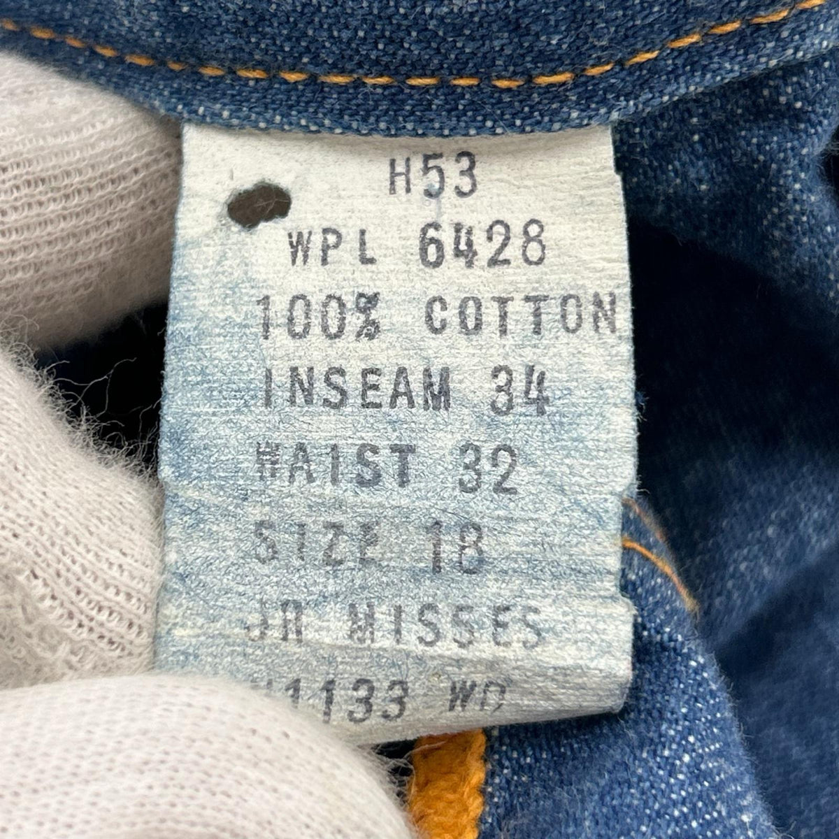 パンツ 70s SCOVILL ZIP 紙タグ インディゴ デニム 18 ブルー