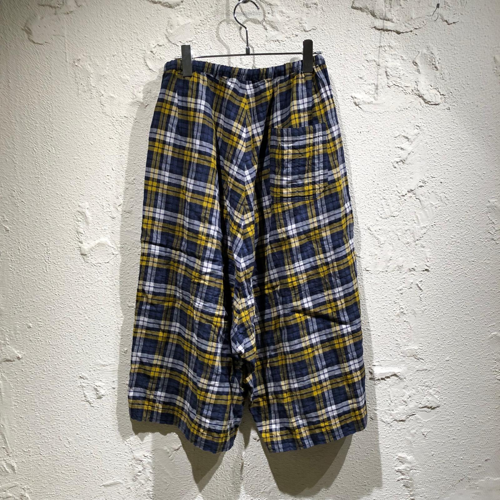 ショートパンツ チェックサルエルイージーハーフパンツ