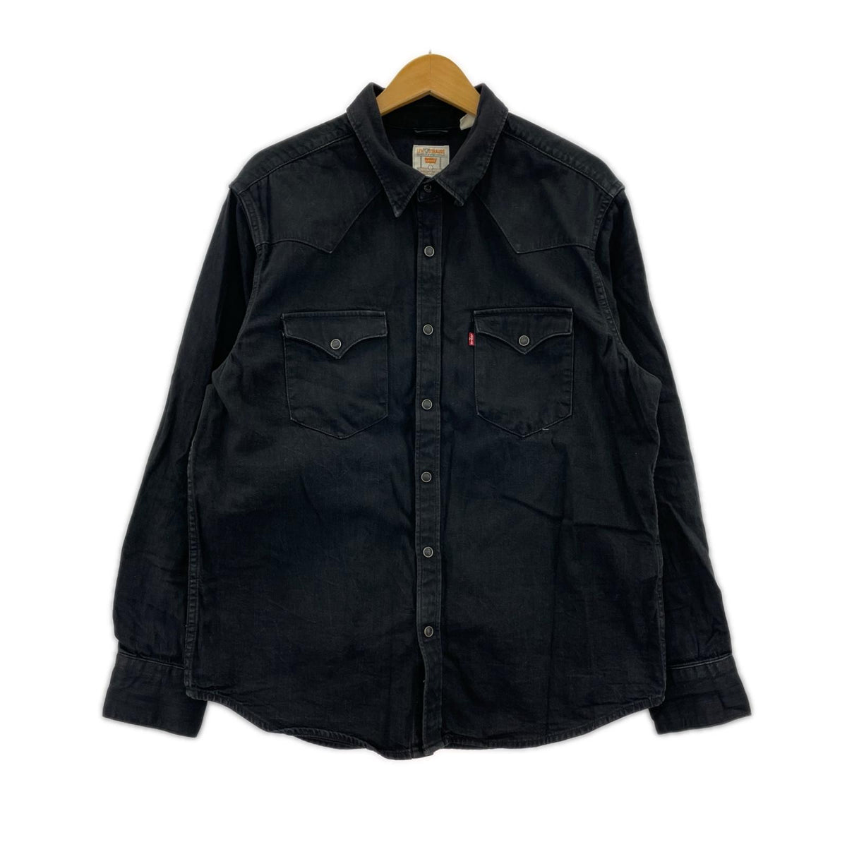 長袖シャツ DENIM WESTERN SHIRT 黒 L ブラック