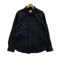 長袖シャツ DENIM WESTERN SHIRT 黒 L ブラック
