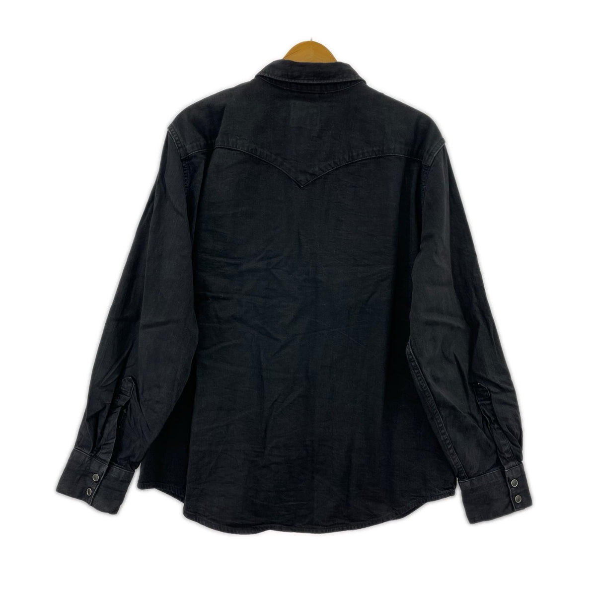 長袖シャツ DENIM WESTERN SHIRT 黒 L ブラック