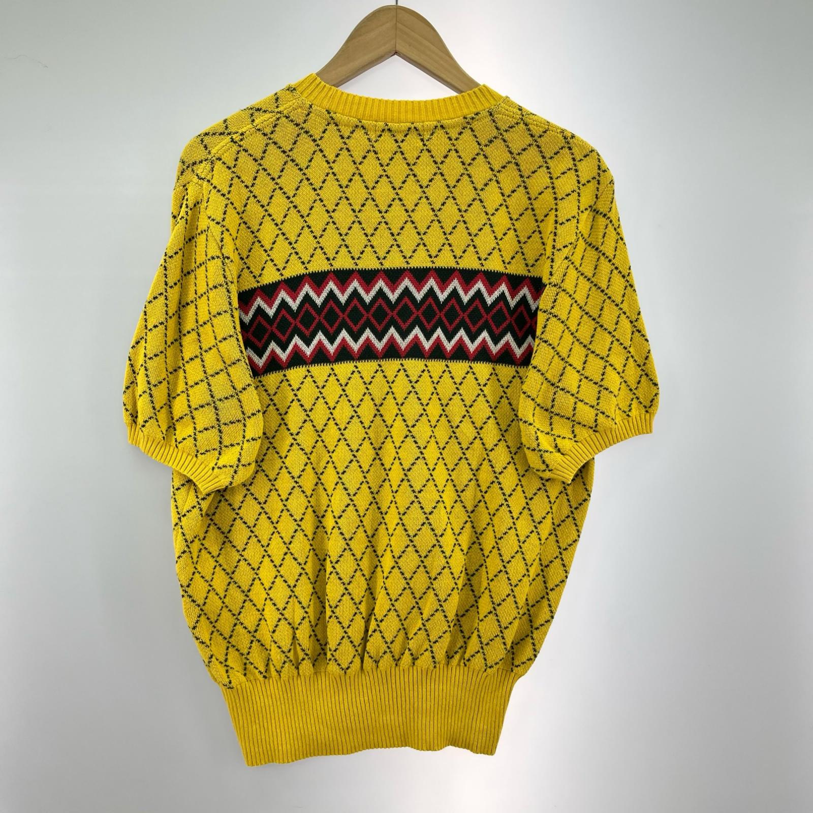 半袖Tシャツ Dry Bones SSカットソー アーガイルサマーニット 黄色(40) 40 イエロー