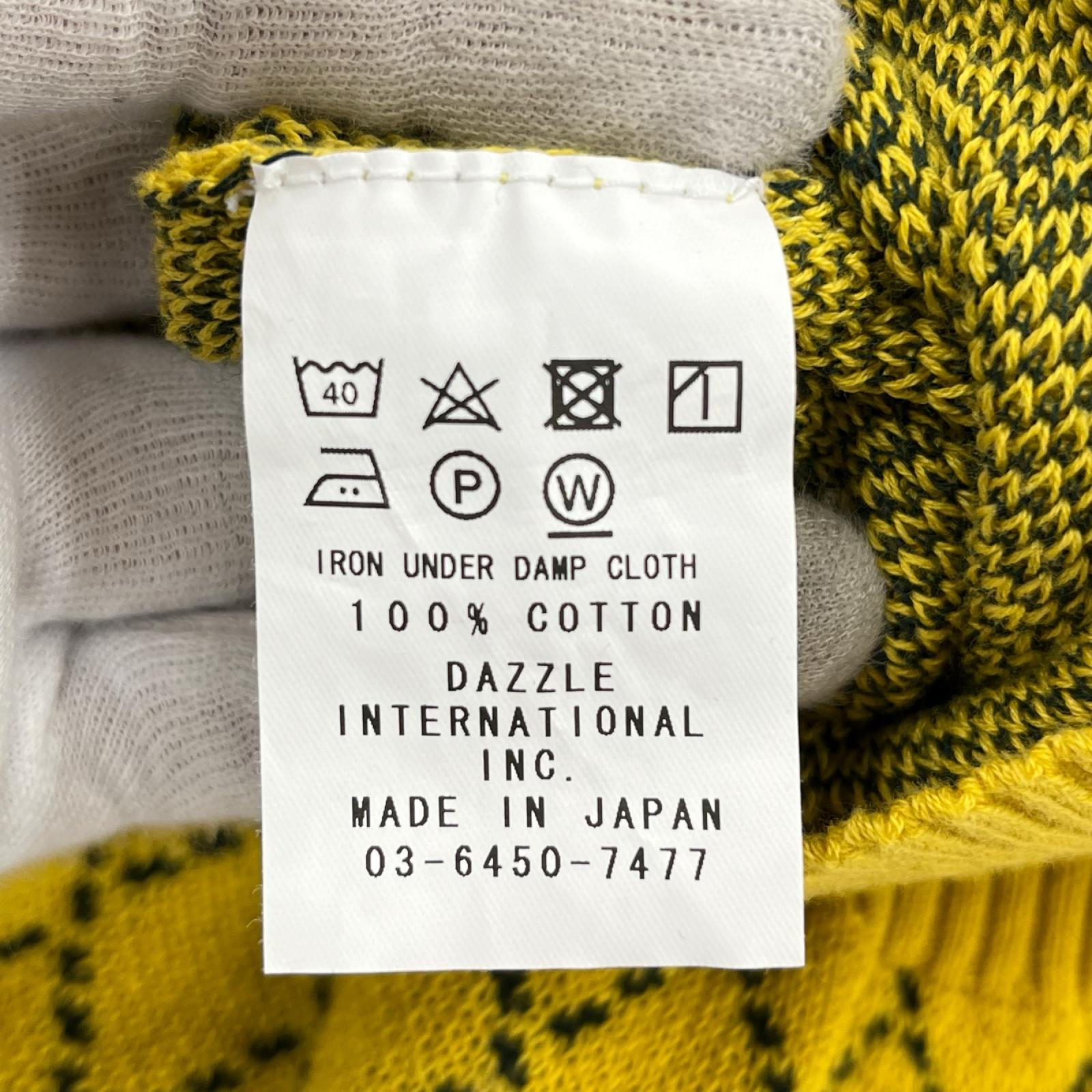 半袖Tシャツ Dry Bones SSカットソー アーガイルサマーニット 黄色(40) 40 イエロー