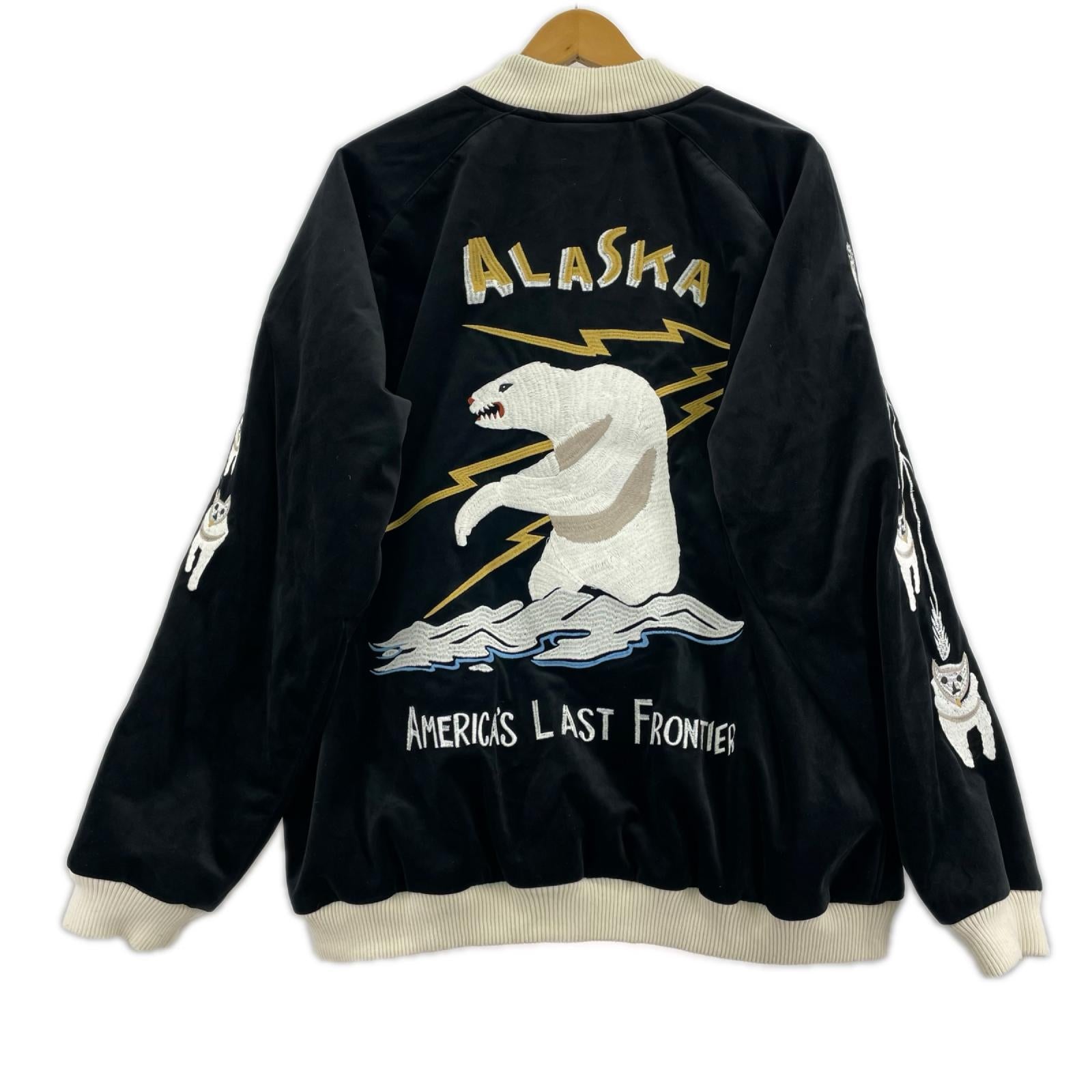 ジャケット HOUSTON スーベニアジャケット 黒 (XXL) ブラック