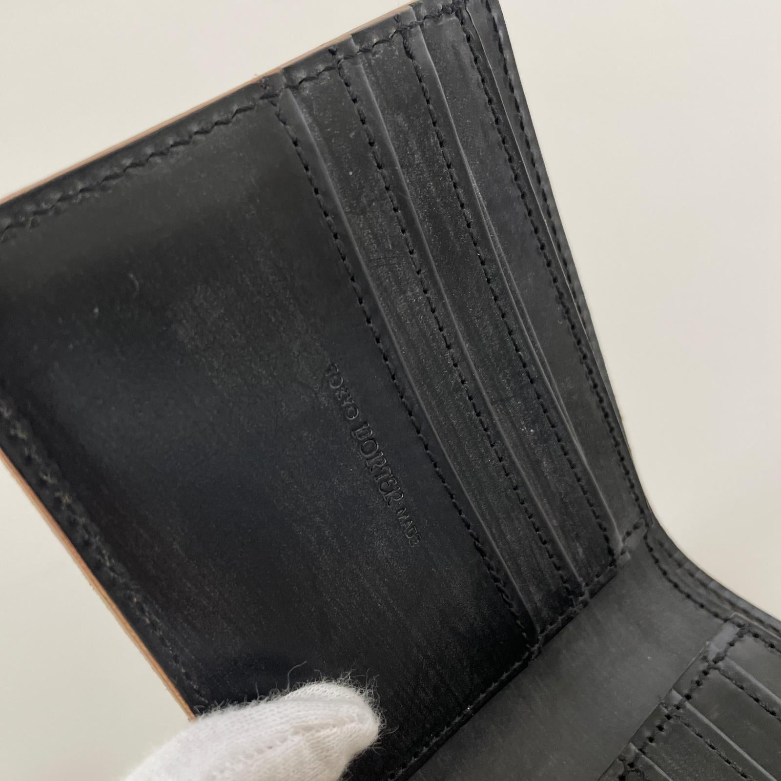 コンパクトウォレット 2つ折り財布 ブラック