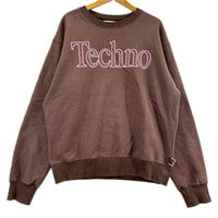 スウェット ICE&TECHO プリント ブラウン (M) M ブラウン