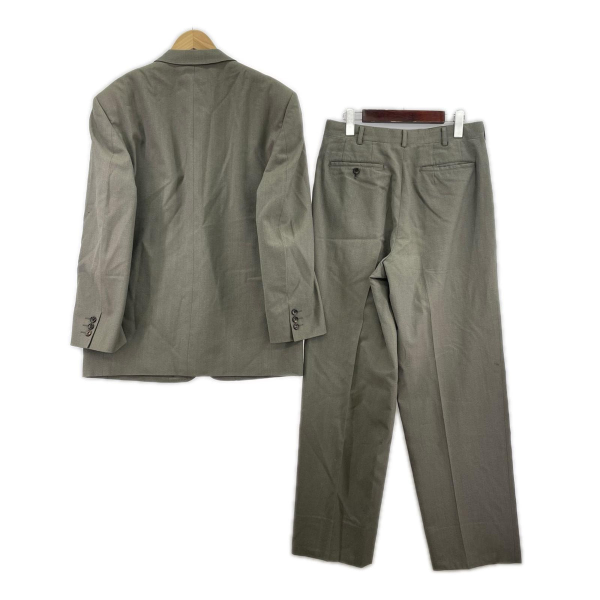 セットアップ homme deux ウール グレー L L グレー