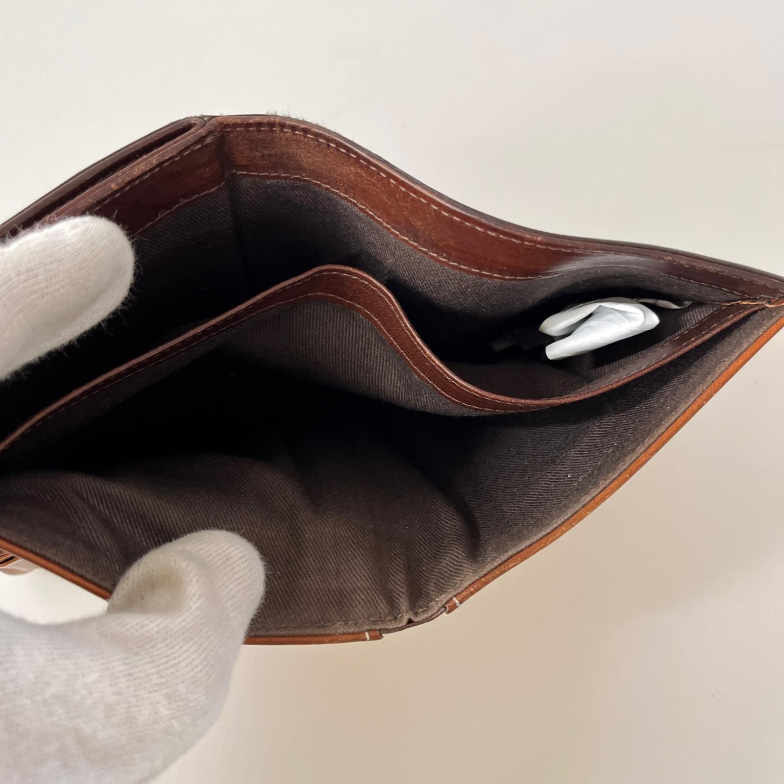 コンパクトウォレット MAISON MARGIELA 4ステッチ 二つ折り財布 S55UI0143 茶 ブラウン