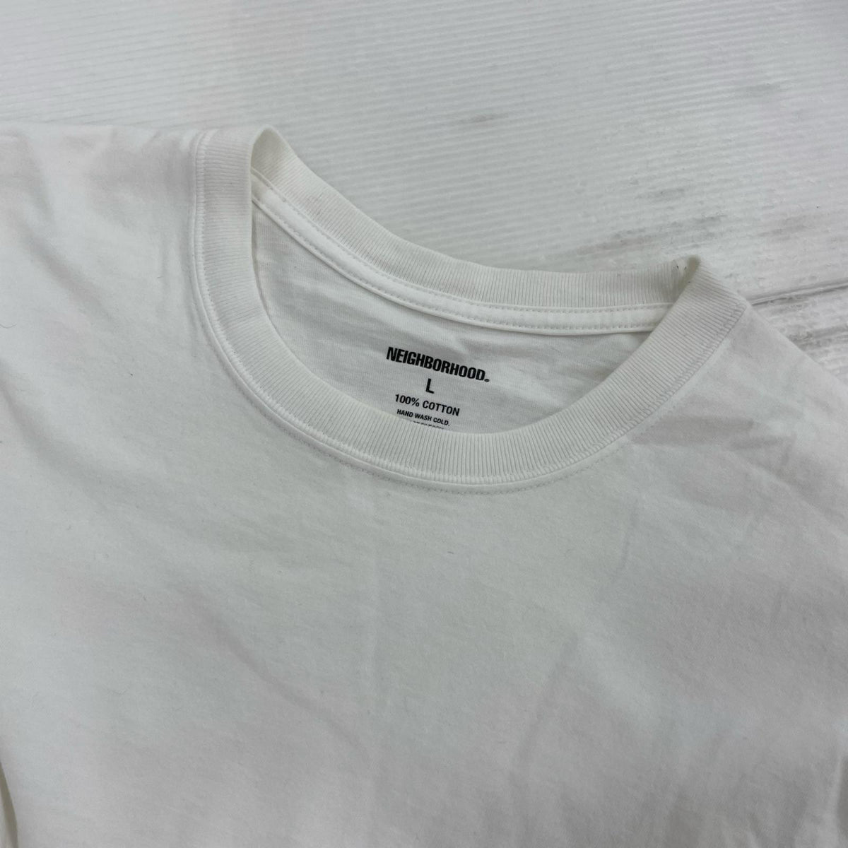 長袖Tシャツ 袖ロゴデザイン 白 (L) L ホワイト