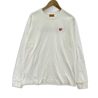 長袖Tシャツ HEART BADGE L/S T-SHIRT 白 (L) L ホワイト